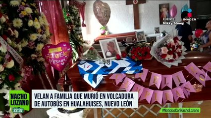 Velan al chofer y a la familia que murió en la volcadura de autobús en Nuevo León