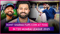 Rohit Sharma Flips Coin At Toss During T20 Mumbai League 2025 Match