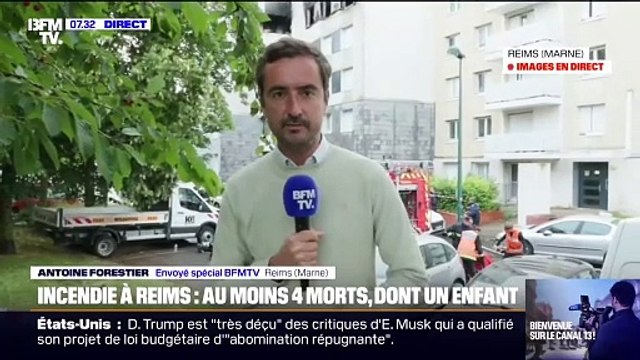 Reims : Au moins quatre personnes, dont un enfant, sont mortes dans la nuit dans l'incendie d'un immeuble - Un autre enfant est porté disparu et deux adultes ont été gravement blessés
