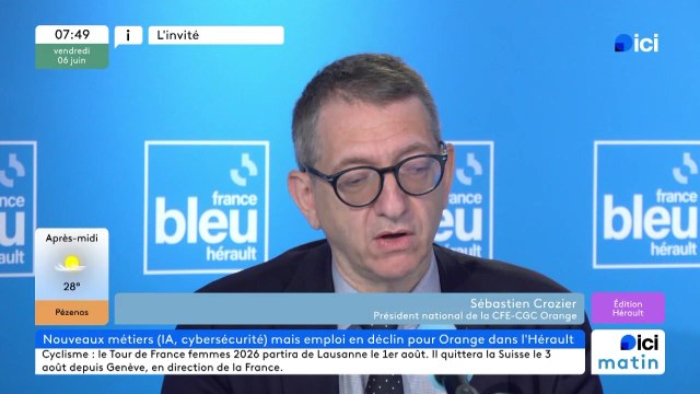 Sébastien Crozier, président national de la CFE-CGC Orange