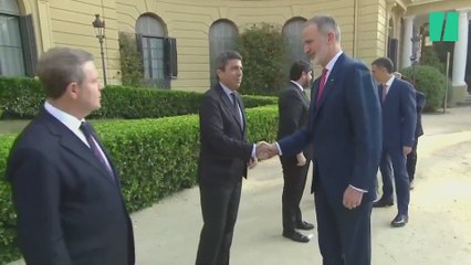 Así ha sido el saludo de Sánchez a Mazón, Page y Ayuso