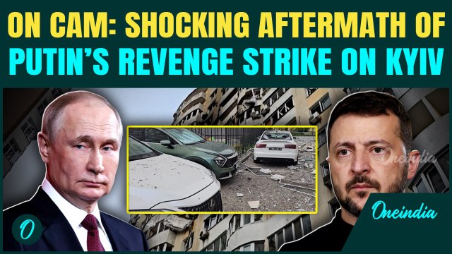 Russia’s Revenge Attacks Leave Kyiv In Ruins | Windows Shattered, Cars Damaged; Shocking Aftermath