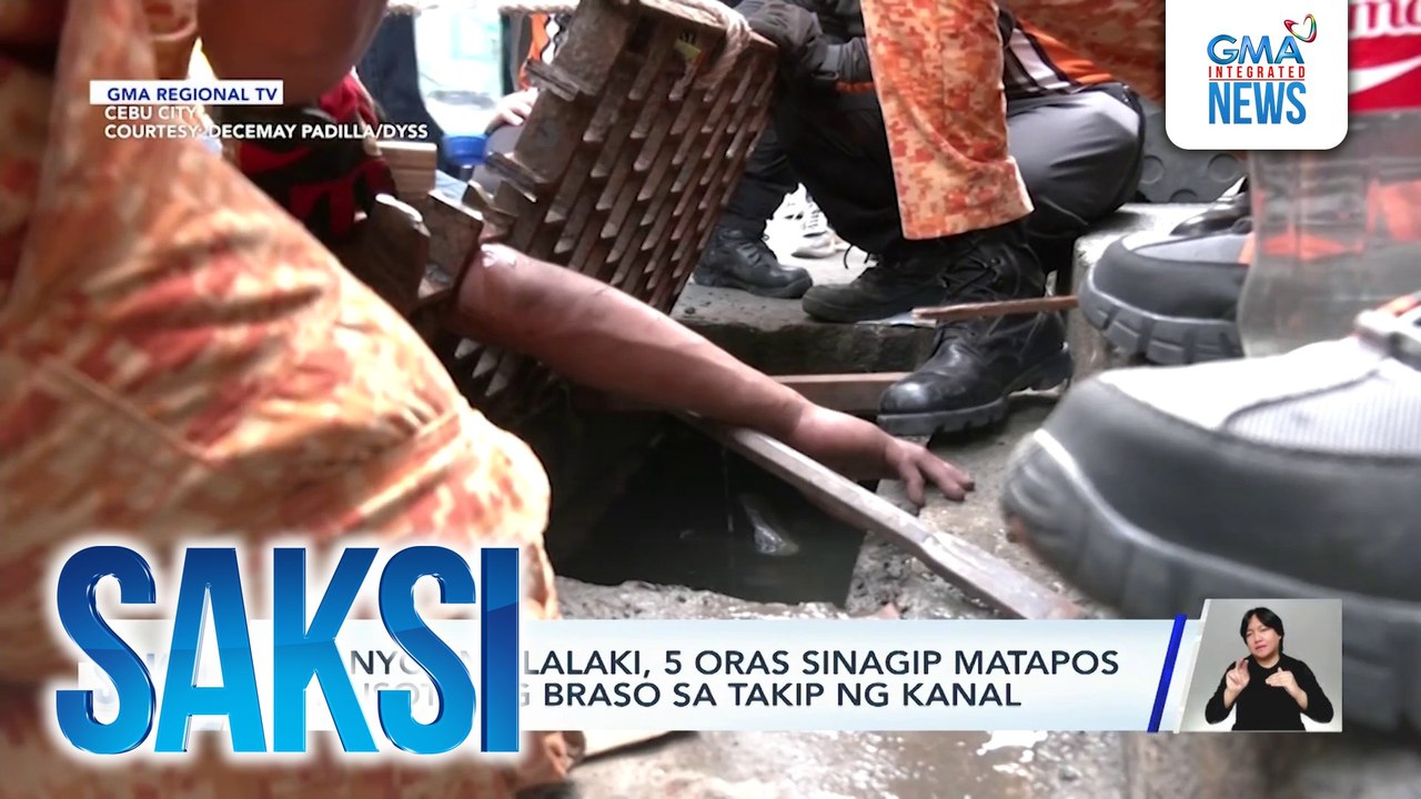 15-anyos na lalaki, 5 oras sinagip matapos lumusot ang braso sa takip ng kanal | Saksi