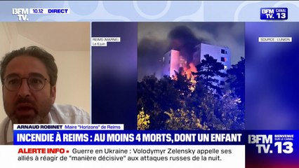Incendie à Reims: "Le relogement des sinistrés est la priorité principale", affirme le maire de la ville Arnaud Robinet