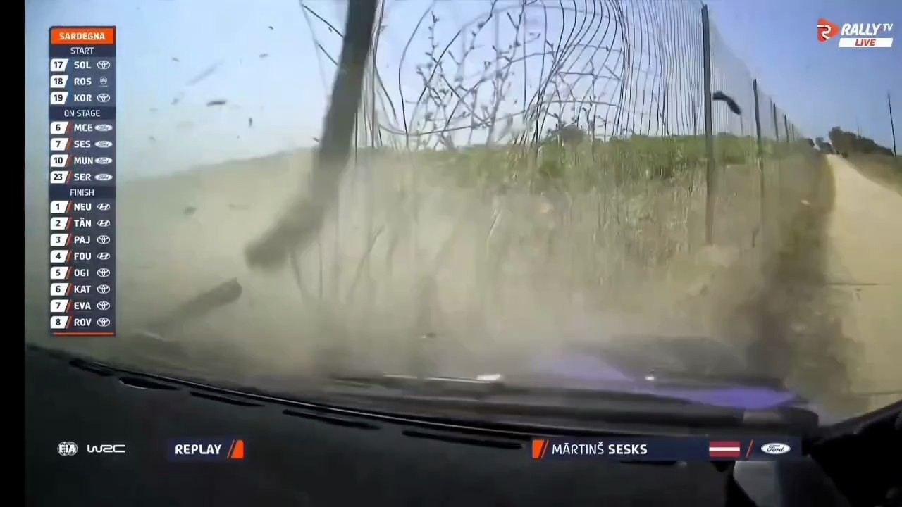 WRC 2025 Italia SS2 Munster Mcerlean Suspension Failure Sesks Massive Crash Rolls