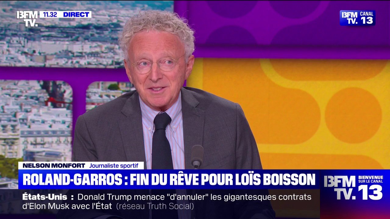 "La barre était vraiment trop haute mais ça ne ternit pas son parcours", déclare Nelson Monfort au lendemain de l'élimination de Loïs Boisson en demi-finale de Roland-Garros
