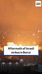 Aftermath of Israeli strikes in Beirut
