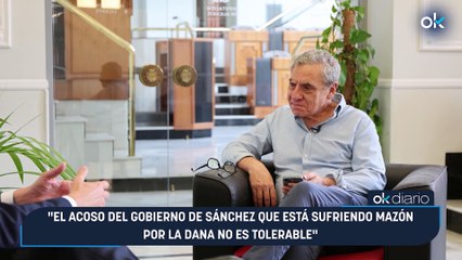 "El acoso del Gobierno de Sánchez que está sufriendo Mazón por la DANA no es tolerable"