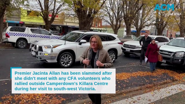 Jacinta Allan slammed after not speaking to gathered CFA volunteers