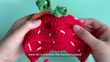 Crochet Bunny Tutorial: 7. How to crochet the bunny's Hood?
