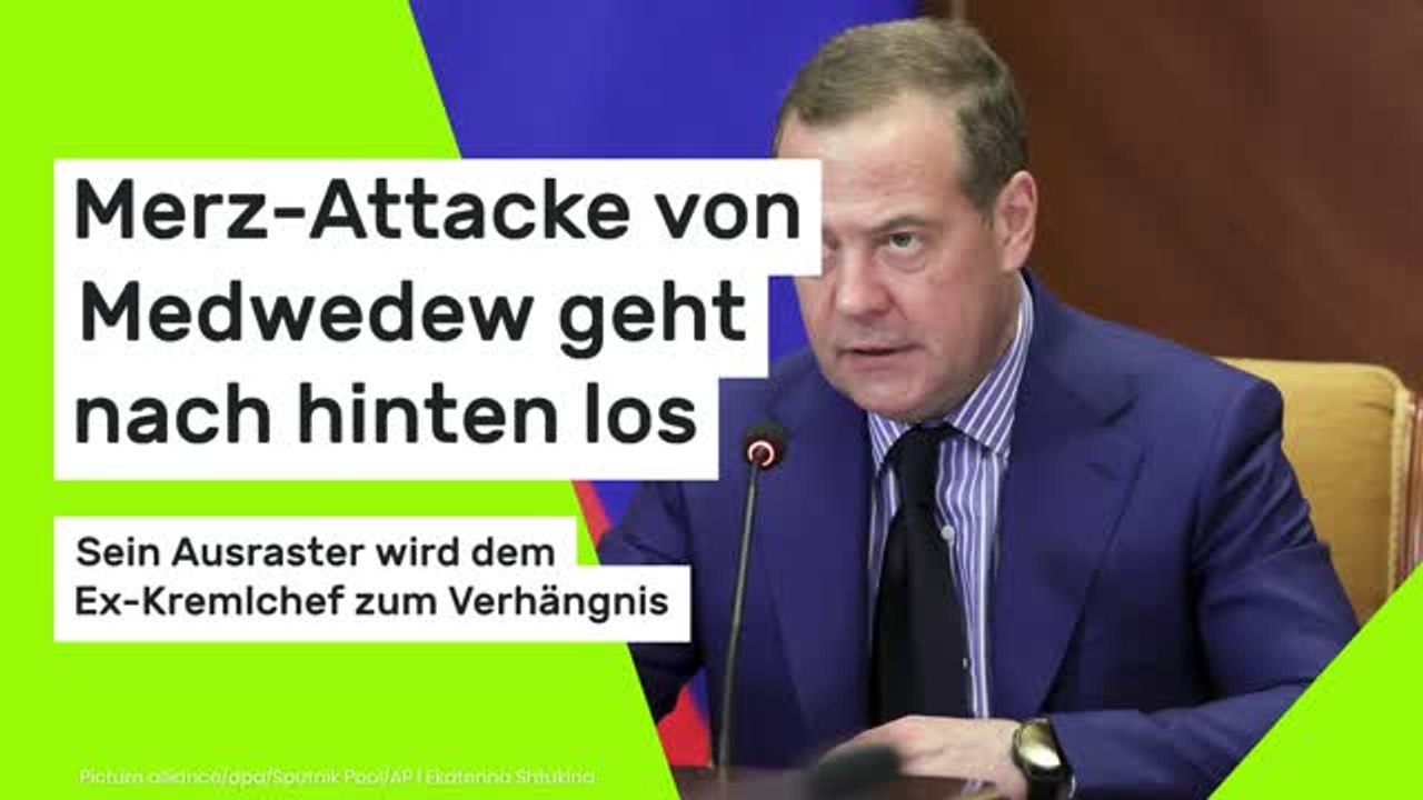 Dmitri Medwedew: Merz-Attacke geht nach hinten los