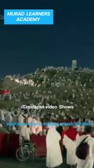 Timelapse video： Muslim pilgrims climb Mount Arafat during Hajj
