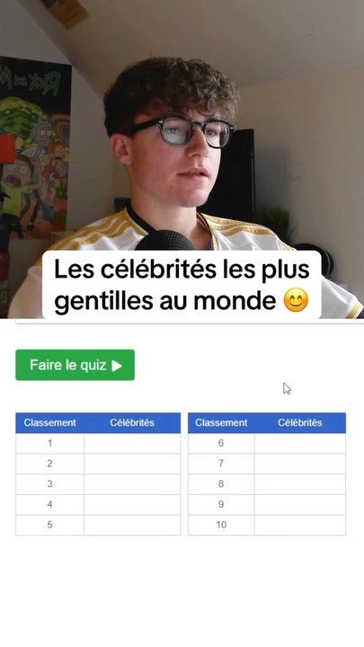 Les célébrités les plus gentilles au monde 😊 #quizz #quiz #classement #célébrités #celebrites