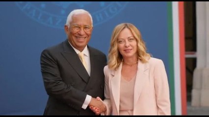Meloni accoglie il presidente del Consiglio europeo Antonio Costa