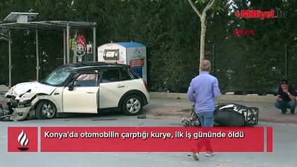 Konya'da feci kaza! Aracın çarptığı kurye, ilk iş gününde hayatını kaybetti