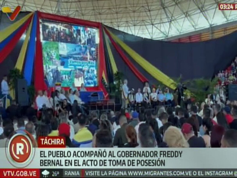 Pueblo soberano y patriota acompañó a Freddy Bernal en su juramentación como gobernador de Táchira