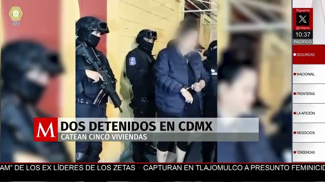 Operativo en CdMx deja dos detenidos tras cateos en cinco casas, reporta Secretaría de Seguridad
