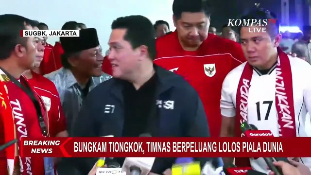 Timnas Indonesia Bungkam China 1-0 di Kualifikasi Piala Dunia, Ini Kata Ketum PSSI Erick Thohir