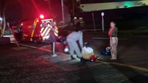 Jovem de 26 anos fica ferida em acidente entre moto e SUV no Pioneiros Catarinenses
