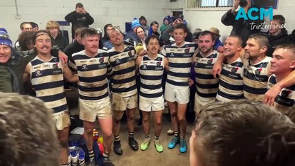 Allansford Team Celebrates Victory with Song After Round 9 Win in 2025 🏆