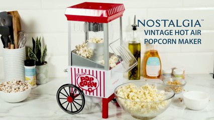 Nostalgia Popcorn Maker Machine - Professional Cart With 2.5 Oz Kettle Makes Up to 10 Cups