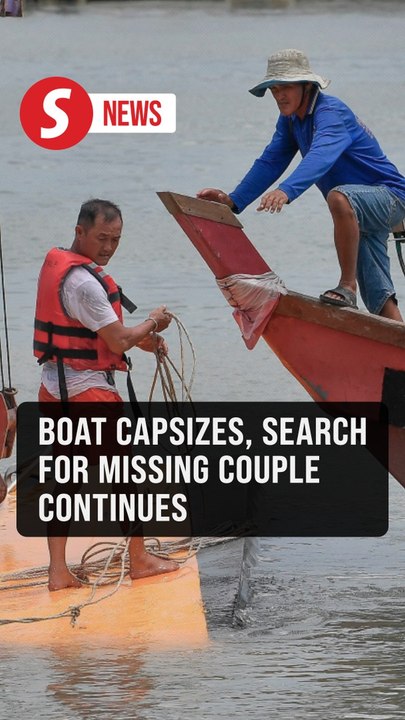 Search continues for missing couple after boat capsizes
