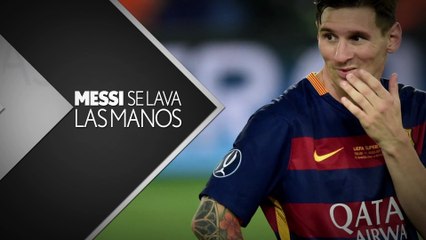 #YaLoViste: Messi se lava las manos