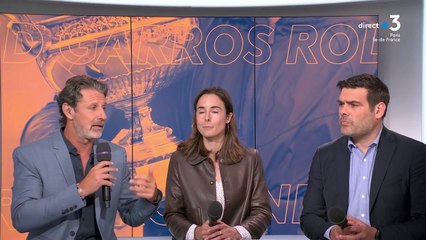 Patrick Mouratoglou, Alizé Cornet et Matthieu Lartot © France 3