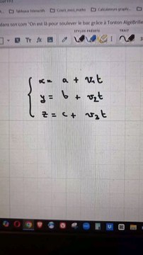On explique quand s'applique la notion d'équation cartésienne et comment trouver une représentation paramétrique de droite ou en extraire des informations.#droite #geometrie #equation