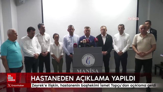 Ferdi Zeyrek'e ilişkin, hastanenin başhekimi İsmet Topçu'dan açıklama geldi