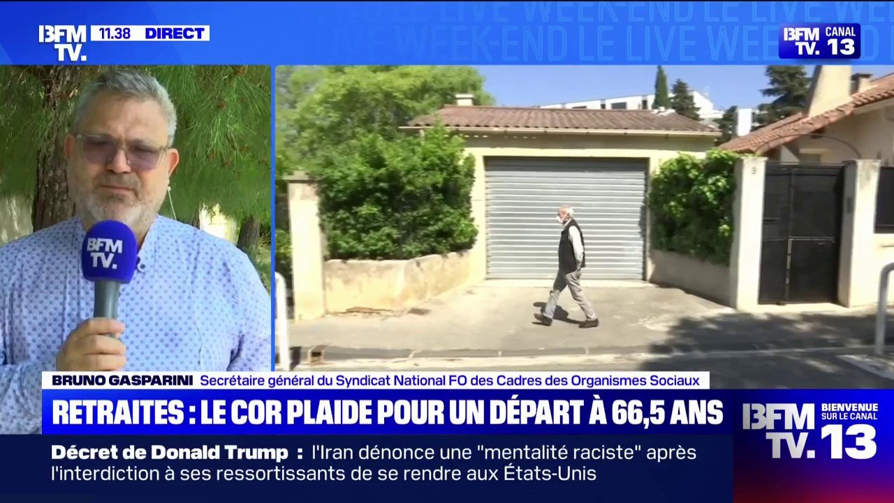Retraites: "Il est hors de question de faire peser le recul de l'âge de départ à la retraite comme étant la solution absolue", affirme Bruno Gasparini (FO)