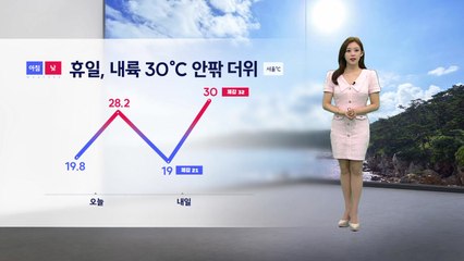 [날씨] 휴일, 내륙 30도 안팎 더위...전국 대체로 흐려 / YTN
