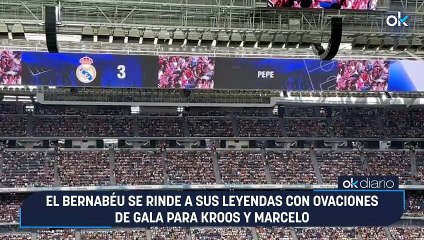 El Bernabéu se rinde a sus leyendas con ovaciones de gala para Kroos y Marcelo