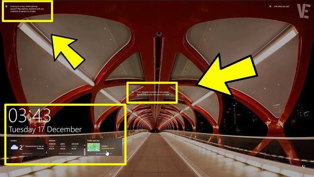 How To get of rid the Windows 10 Lock Screen Widgets (Weather, Finance, Traffic, Sports News Feed)
