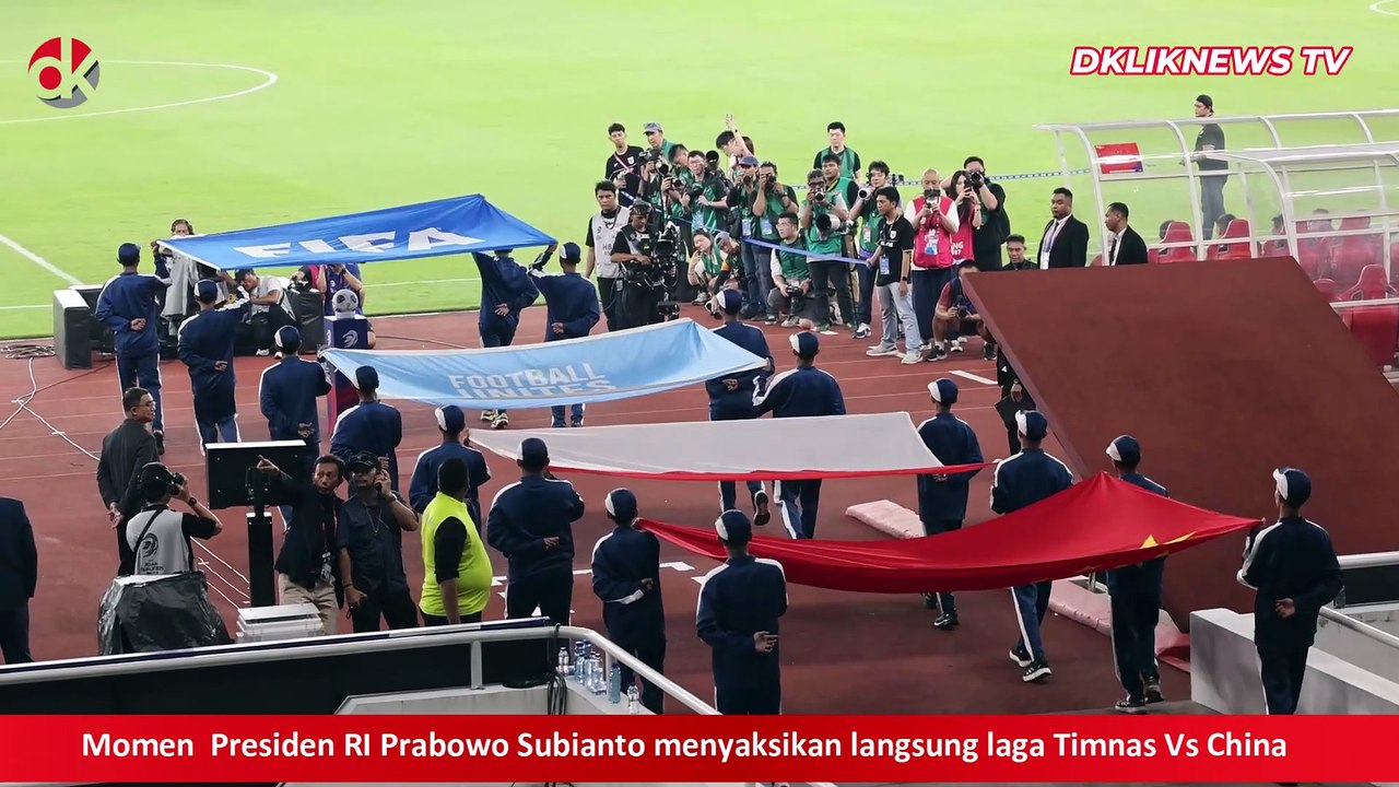 Presiden Prabowo Menyaksikan Laga Timnas Indonesia vs China