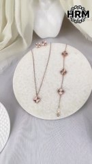 18k Rose gold vancleef chain & bracelet ✨