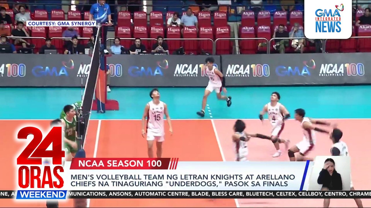 Men's volleyball team ng Letran Knights at Arellano Chiefs na tinaguriang "underdogs," pasok sa finals | 24 Oras Weekend