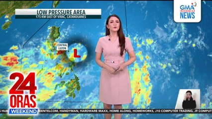 Low pressure area at hanging Habagat, magpapaulan sa malaking bahagi ng bansa bukas | 24 Oras Weekend