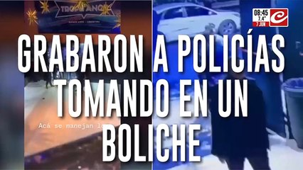 Escándalo en la fuerza: grabaron a policías tomando alcohol en un boliche