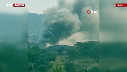 Bodrum'da işçi konteynerlerinde yangın