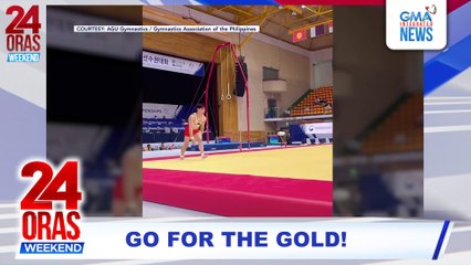 Carlos Yulo, wagi ng ginto sa floor exercise finals ng 2025 asian gymnastics championships #shorts | 24 Oras Weekend