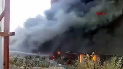 Bodrum'da büyük yangın: Onlarca konteyner alevlere teslim oldu