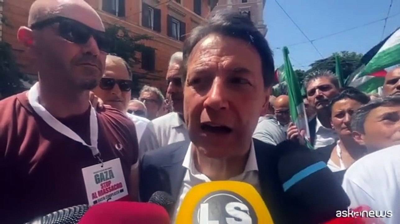 Corteo per Gaza, Conte: è la piazza dell'umanità contro lo sterminio