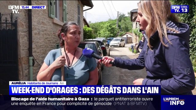 La désolation des habitants de Journans dans l'Ain après les dégâts causés par les violents orages