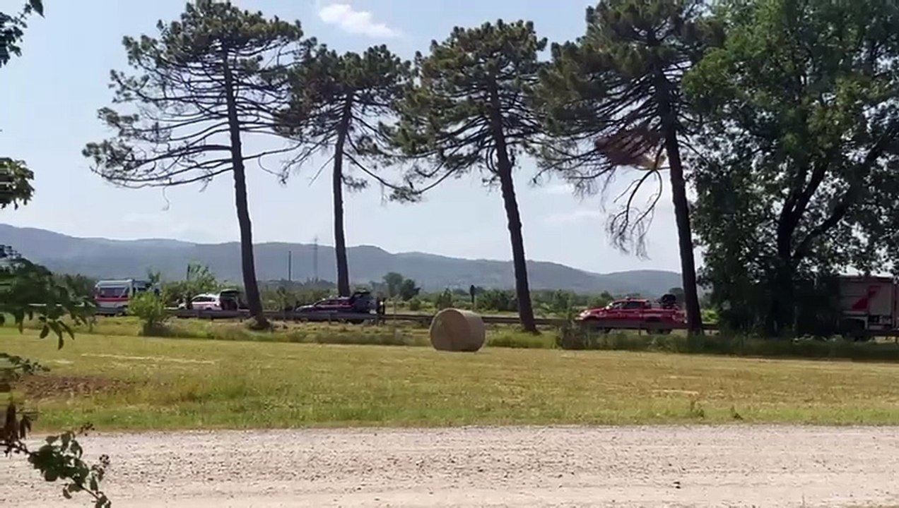 Incidente ad Arezzo, l'arrivo dell'elisoccorso