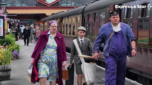 Scenes from the 1940's event at Severn Valley Railway, Kidderminster.