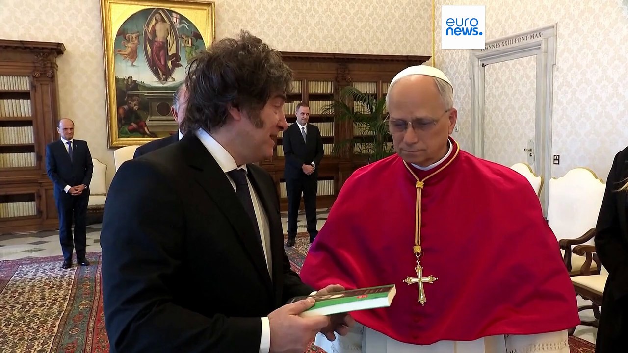 Le pape Léon XIV accueille le président argentin Javier Milei au Vatican