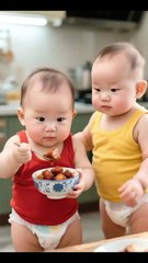 Children sharing food