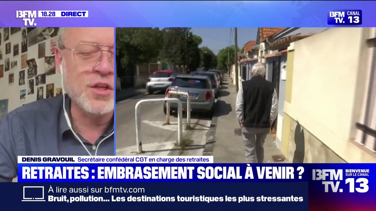 Retraites: "Si on va sur un recul de l'âge à 66 ans, on paralysera le pays", prévient Denis Gravouil (CGT)