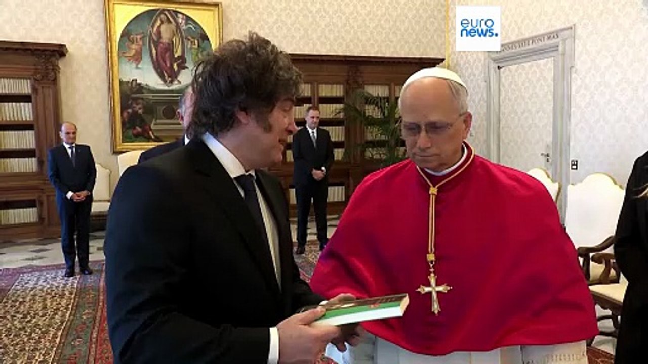 Papst Leo XIV. empfängt den argentinischen Präsidenten Javier Milei im Vatikan